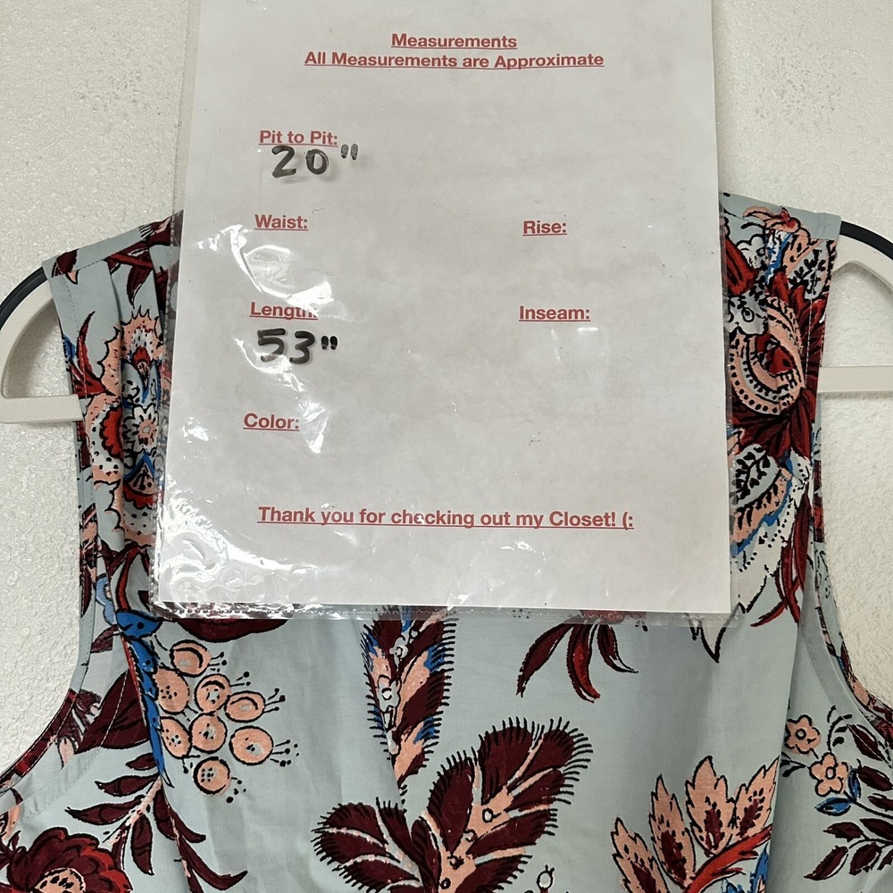 Rhode x Target Cutout Maxi Dress L Blue Floral Boho Resort Vacation Beachy NWOT - Picture 5 of 6